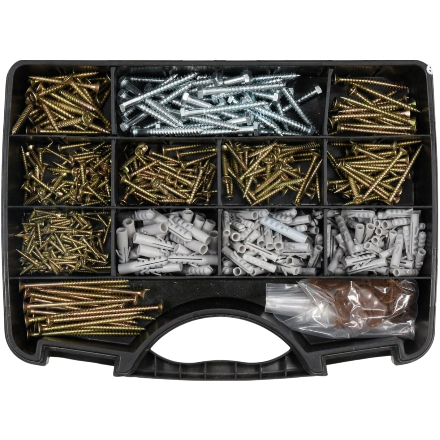 Yato YT-36500 screw and dowel range, wood screws, nuts 620 parts