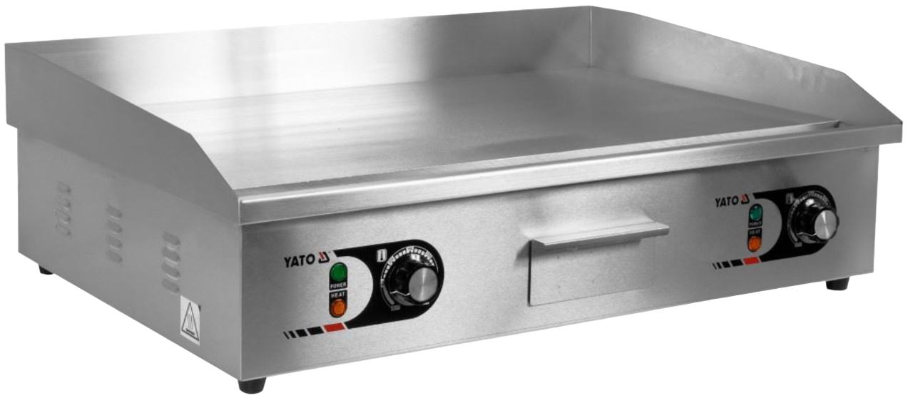 Kontaktgrill Edelstahl Elektro Grillplatte Griddle 73cm 2x 2200W Griddleplatte