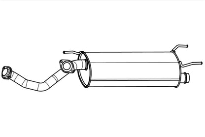 Auspuff mitte Mittelschalldämpfer Mitteltopf Toyota Landcruiser 4,7 V8