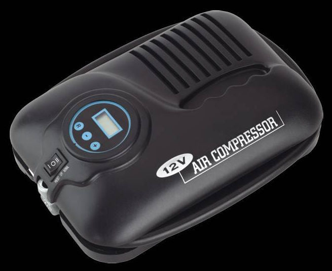 Sealey Small compressor 12V LCD display piston compressor 6.9bar mini compressor