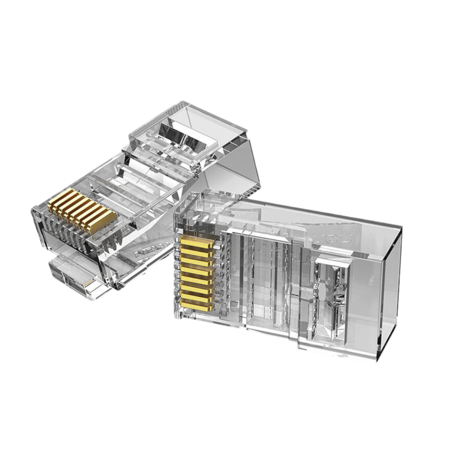 100x Modular Plug RJ45 Stecker Cat.6 UTP Connector Vention Netzwerk Kristall