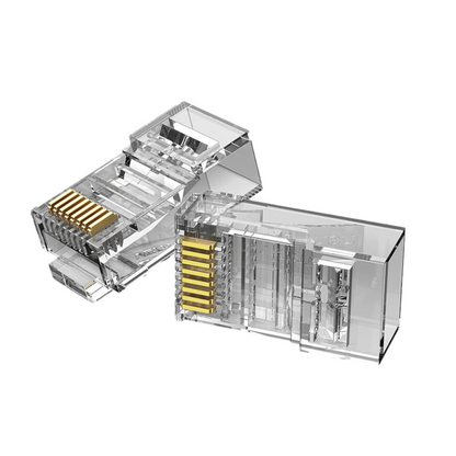 100x Modular Plug RJ45 Stecker Cat.6 UTP Connector Vention Netzwerk Kristall