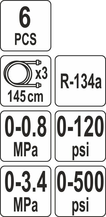 YATO YT-72990 Diagnosegerät Klimakompressor Mannometer für Klimaanlage