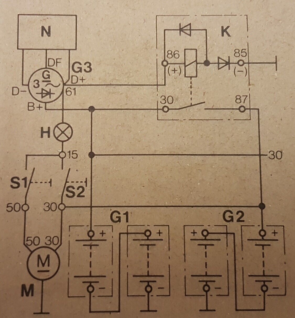 BOSCH Batterie Trennrelais Bordnetz Starter 24V max 50A 0332002256 LKW Boot Jeep