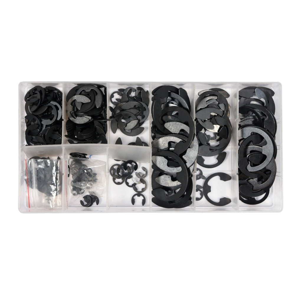 E-Typ Sicherungsringe Sortiment 300tlg Sprengring 1,5-22 mm Seegerring