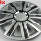 4x wheel cap Mirage 17 inch wheel cover set wheel cover silver carbon look