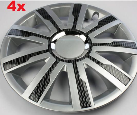 4x wheel cap Mirage 17 inch wheel cover set wheel cover silver carbon look