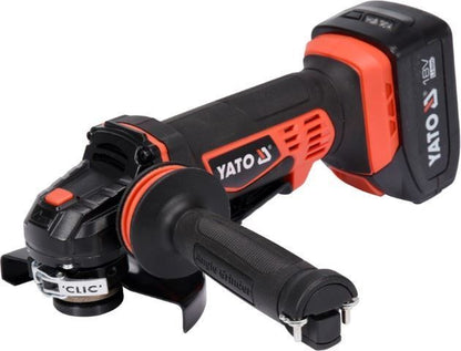 YATO YT-82828 Akku-Winkelschleifer 125mm Trennschleifer 2x 3Ah Li-Ion Akku 18V