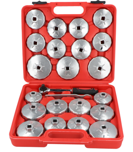 ÖlfilterschlüsselSet Ölfilterkappe Ölwechsel Werkzeug BMW Audi VW Mercedes 23tlg