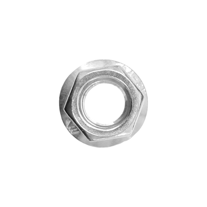 10 M8 Sperrzahnmuttern Flanschmuttern Edelstahl A2-50 DIN 6923 SW6 Mutter