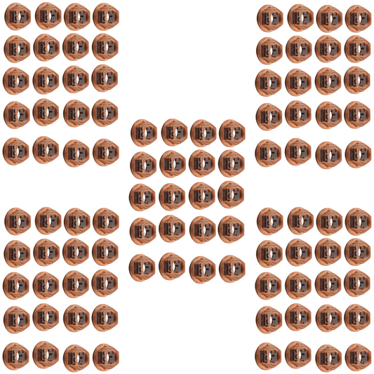 100 Febi Kupfermutter Krümmer Bund M8 x1,25 Cu-Muttern Auspuff Selbstsichernd 12