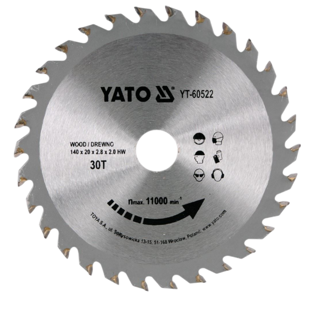 Kreissägeblatt Holzsäge 140x20x2,8x2mm 30T TCT Sägeblatt Scheibe 11000min1