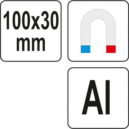 magnetische Schraubstockschutzbacken Gummi Belag 100x30 mm Aluminium Spannbacken