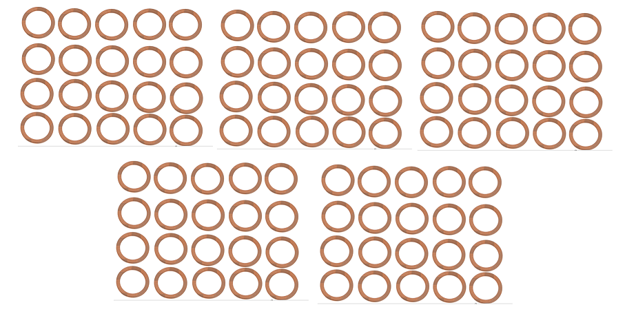 100x Dichtring Kupfer Ablassschraube Schraube Unterlegscheibe universal 14mm10mm