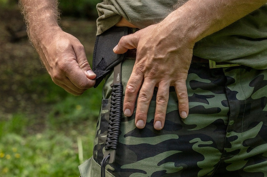 Axt Beil 26cm Outdoor Camping Zelten Lagerfeuer Holster Mini XS Klein Edelstahl