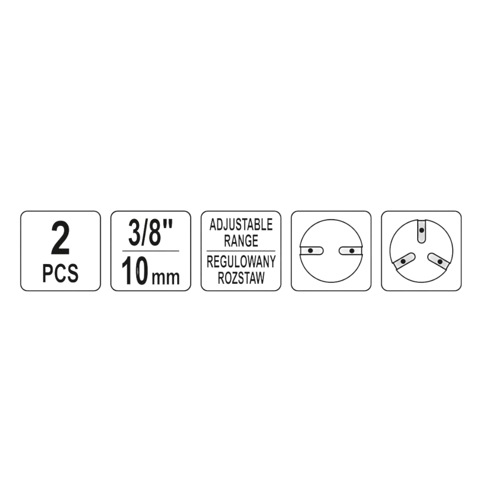 Adapter Bremssattelkolben Rückstellwerkzeug Bremskolbenrücksteller 2tlg 3/8"