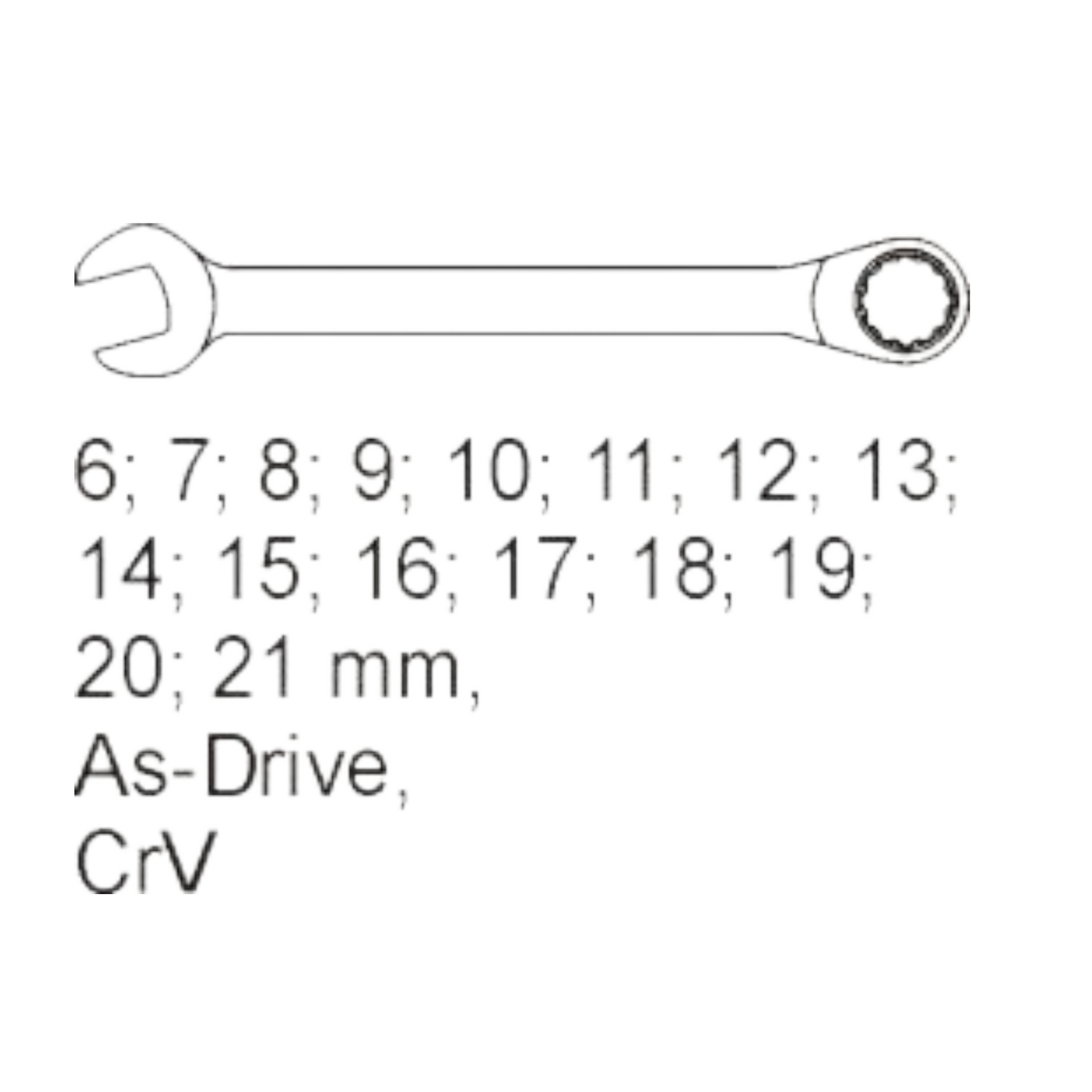 Yato Werkzeugmodul YT-5531 Schubladeneinsatz 16-teilig Schraubenschlüssel