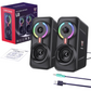 Gaming Lautsprecher 10W PC Musikbox Soundanlage USB Bluetooth 50Hz-16kHz RGB LED