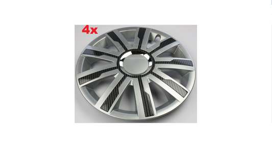 4x wheel cap Mirage 17 inch wheel cover set wheel cover silver carbon look