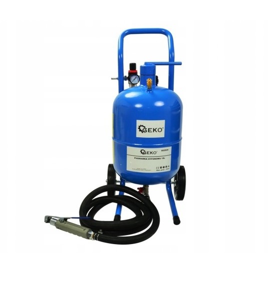 Mobiles Sandstrahlgerät tragbarer Sandstrahler Sandstrahlen 19L Maske Profi