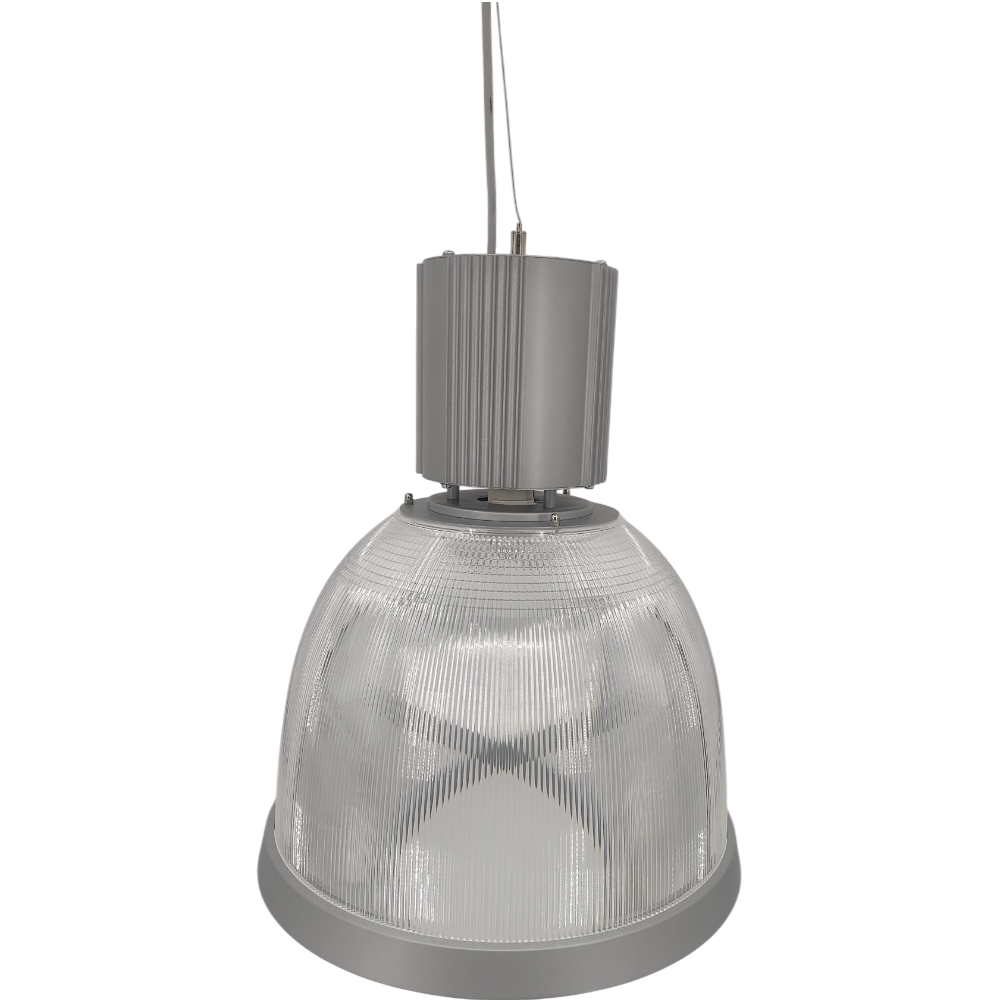 Pendelleuchte Ø 42cm Acrylglas-Schirm Silber Hängelampe Tresen Bar Industrie