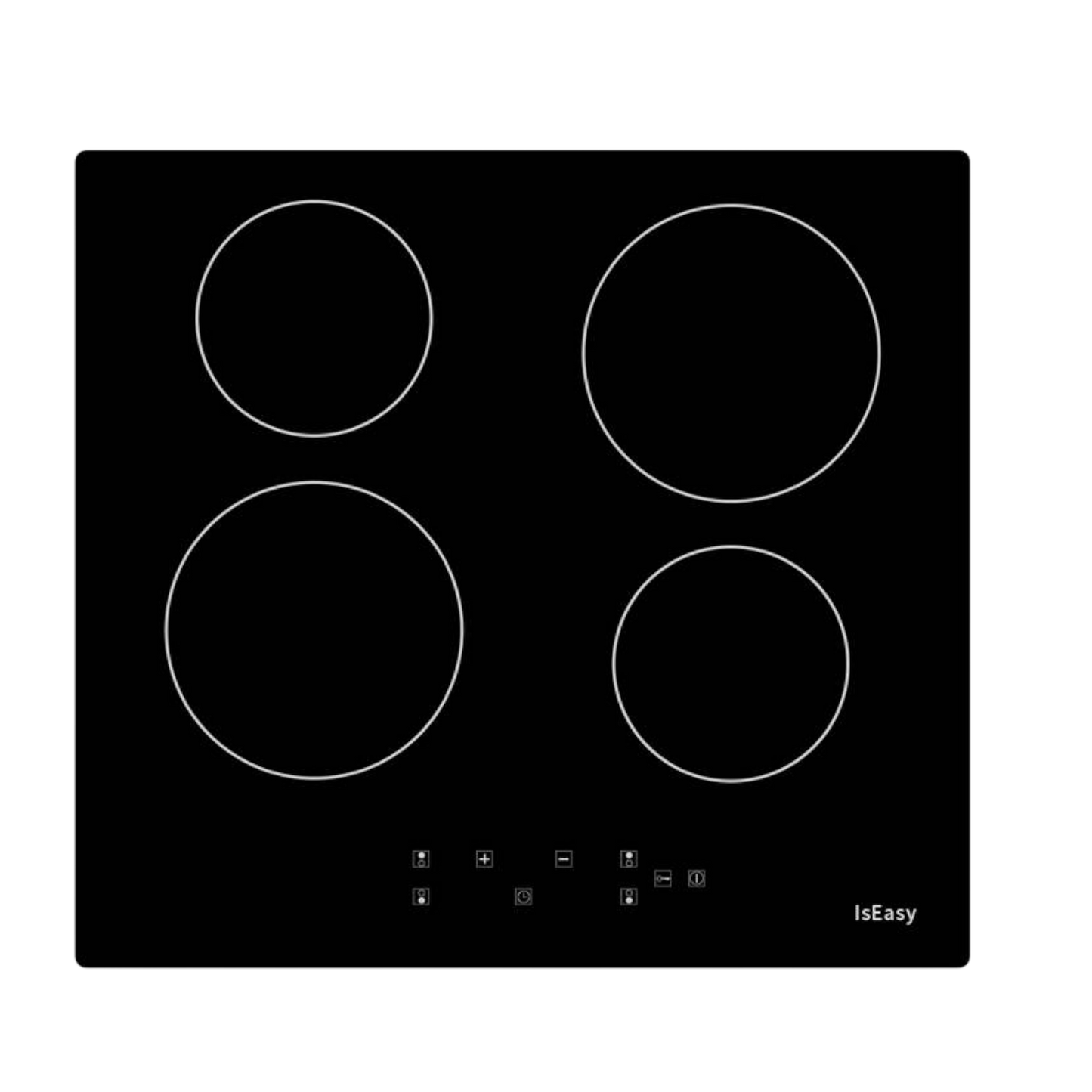 Induktionskochfeld Herdplatte Kochfeld Keramik 4 Zonen 9 Stufe 5400W 59cm x 52cm