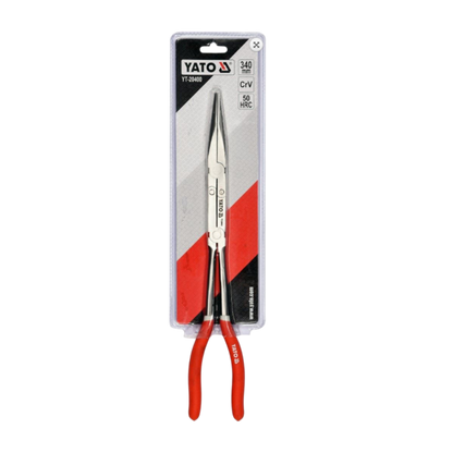 Telefonzange Spitzzange HRC 50 Flachrundzange mit Gelenk Gerade 340mm CrV