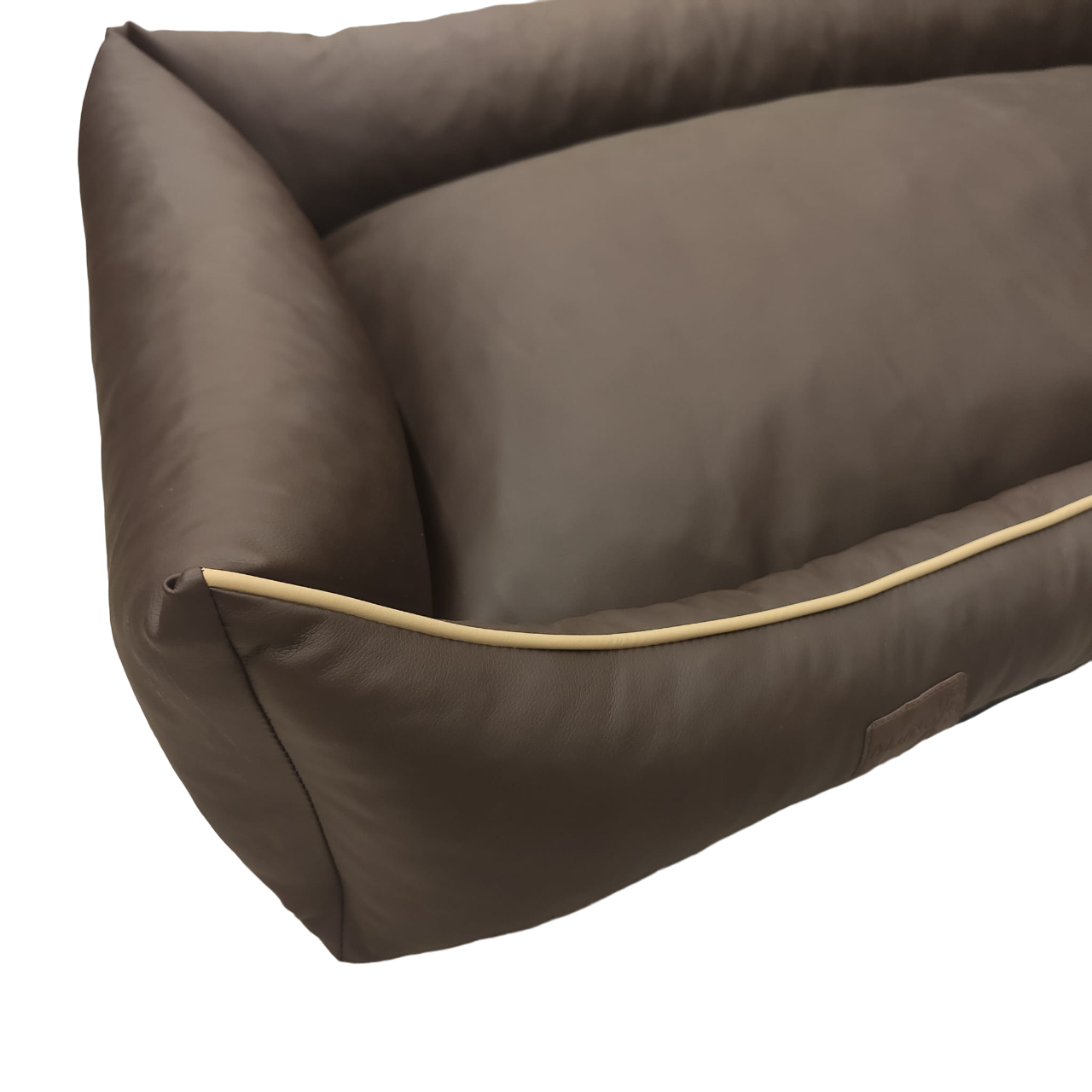 Hundebett Hundekorb Hundekissen Hundesofa Liegeplatz Kunstleder Korb XXL  Braun