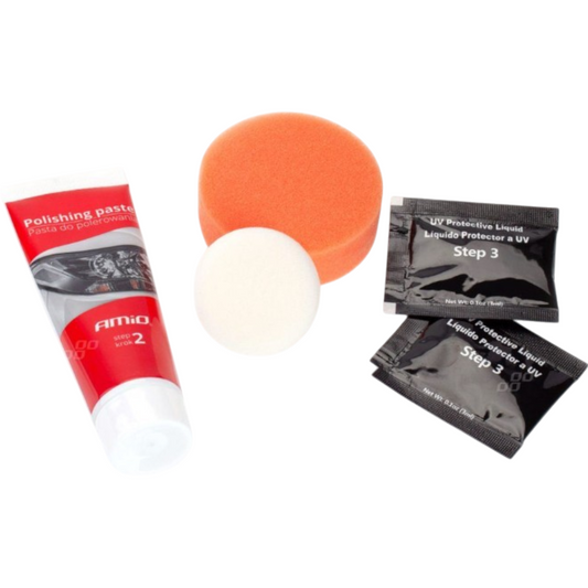 Kunststoff Scheinwerfer Scheibe Politur Schleif Set Aufbereitung Aufarbeitung