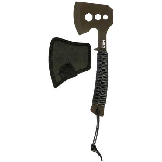 Axt Beil 26cm Outdoor Camping Zelten Lagerfeuer Holster Mini XS Klein Edelstahl