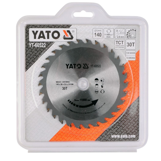 Kreissägeblatt Holzsäge 140x20x2,8x2mm 30T TCT Sägeblatt Scheibe 11000min1