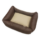 Hundebett Hundekorb Hundekissen Hundesofa Liegeplatz Kunstleder M Braun-Beige