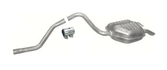 Endschalldämpfer Endtopf Auspuff Abgasanlage für Ford Mondeo III 1.8 16V 00-07