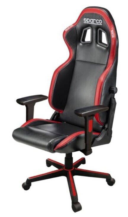 Sparco Gaming Stuhl ICON 00998NRRS Rot/Schwarz Büro Computer Sessel Racing look