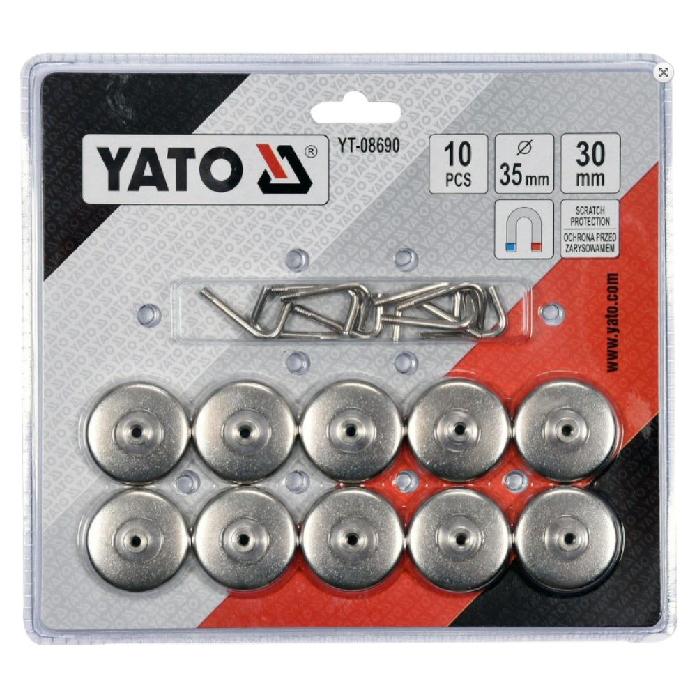 Haken magnetisch Halter Aufhänger 10tlg 35mm 30mm Topfmagnet Hakenmagnet Magnet