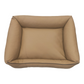 Hundebett Hundekorb Hundekissen Hundesofa Liegeplatz Kunstleder Korb Gr. L Beige