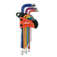 YATO Farbiger Imbus Hex Innensechskant Winkel Schlüsselsatz CrV 9tlg Kugelkopf
