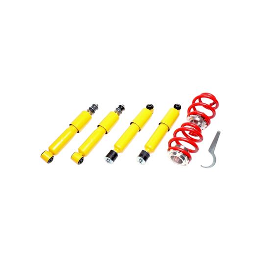 TA Technix Gewindefahrwerk Stoßdämpfer Feder für VW Transporter T4 Bus Kasten