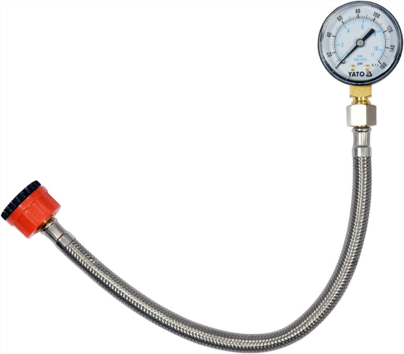 Wasserdruckmessgerät 1/2" 3/4" 30cm Messgerät Druckmesser Manometer 0-11 bar