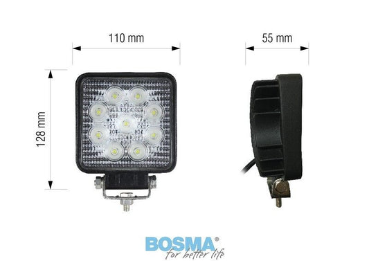 Bosma LED Arbeits Zusatz Lampe Leuchte Spot 12/24V LKW Jeep Stapler Traktor Boot