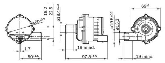 Bosch elektrische Umwälzpumpe Wapu Wasserpumpe R171 C197 W164 W166 W251 W639