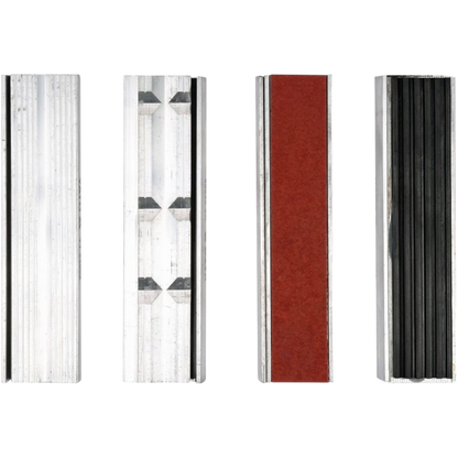 Schutzbacken Set 8tlg Schraubstock 125mm Alu magnetisch Gummi Kunststoff Kerben