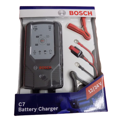 Bosch C7 Electronic charger 12V / 24V Battery charger KFZ Boot 14-230AH