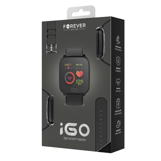 Forever Smartwatch IGO JW-100 Schwarz Kinderuhr Aktivitätsmesser