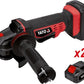 YATO YT-82828 Akku-Winkelschleifer 125mm Trennschleifer 2x 3Ah Li-Ion Akku 18V