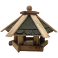 Futterhaus Vogelhaus 6-eckig Vogelvilla Vogelfutterhaus Nr.17 mit Bitumen