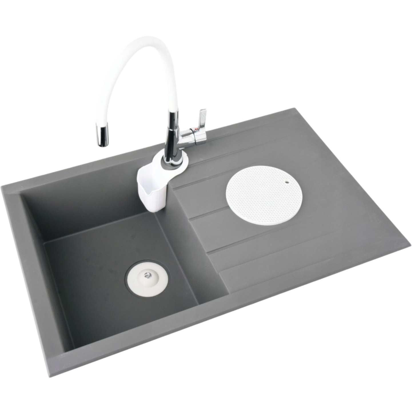 Fala Küchenarmatur flexibel Wasserhahn Küche Armatur Spüle Spültischarmatur weiß