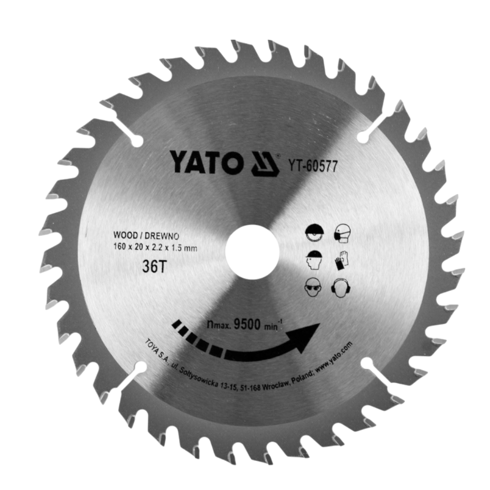 Kreissägeblatt HM 160mm x 36T x 2,2/ 1,5 x 20mm Sägeblatt Holztrennscheibe TCT