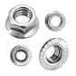 10 M5 Sperrzahnmuttern Flanschmuttern Edelstahl A2-50 DIN 6923 SW6 Muttern