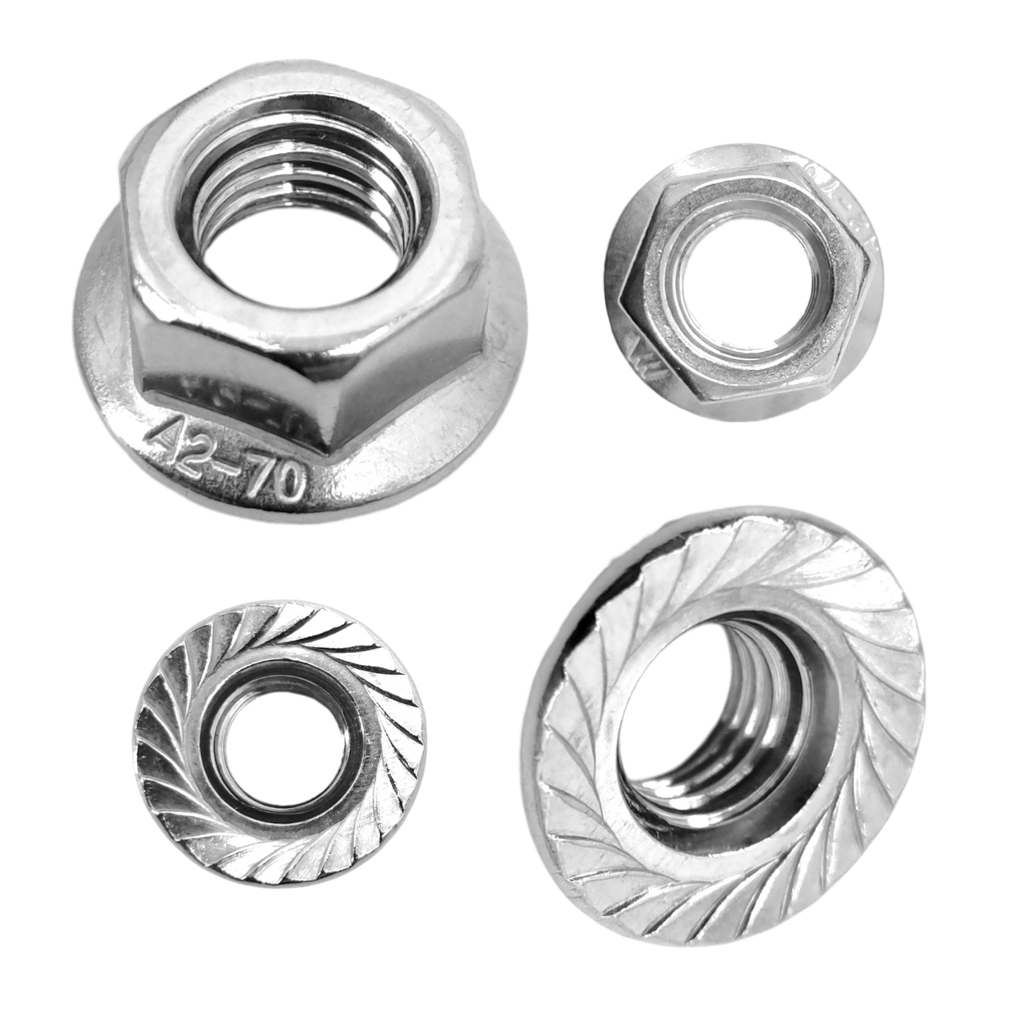 10x M5 Sperrzahnmuttern Flanschmuttern Edelstahl A2-50 DIN 6923 SW6 Muttern